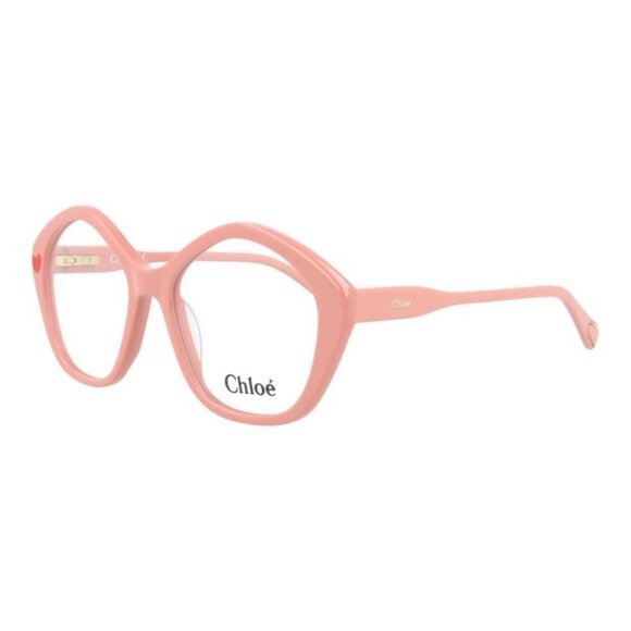 Chloé Womens Square/Rectangle Pink Pink Transparent Fashion Designer Eyewear